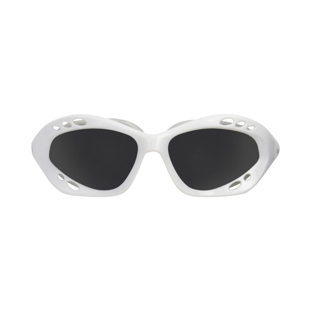 Glogglz® Cudaz Swim Goggles – White | UV400 Protection, Anti-Fog & Adjustable Strap