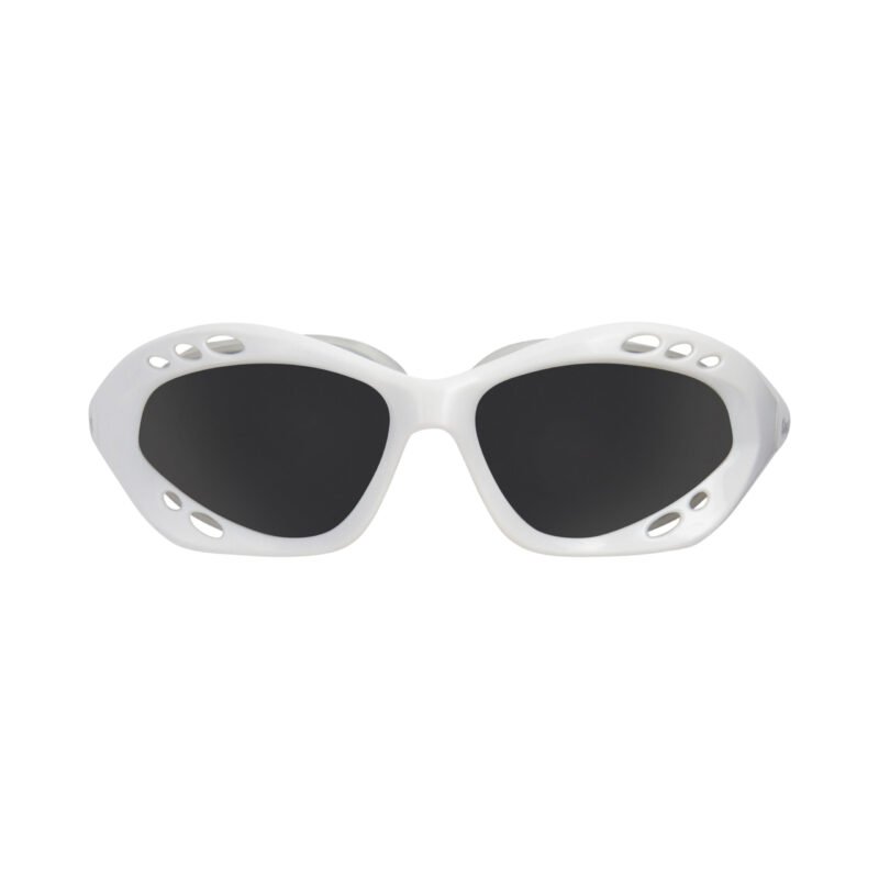 Glogglz® Cudaz Swim Goggles – White | UV400 Protection, Anti-Fog & Adjustable Strap