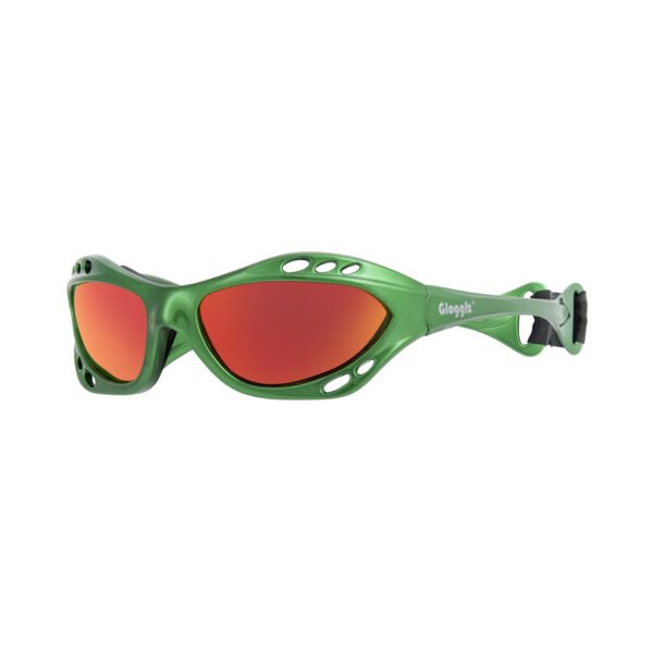 Glogglz® Rayz Polarised Sports Sunglasses – Green | UV400 Protection, Anti-Fog & Secure Fit