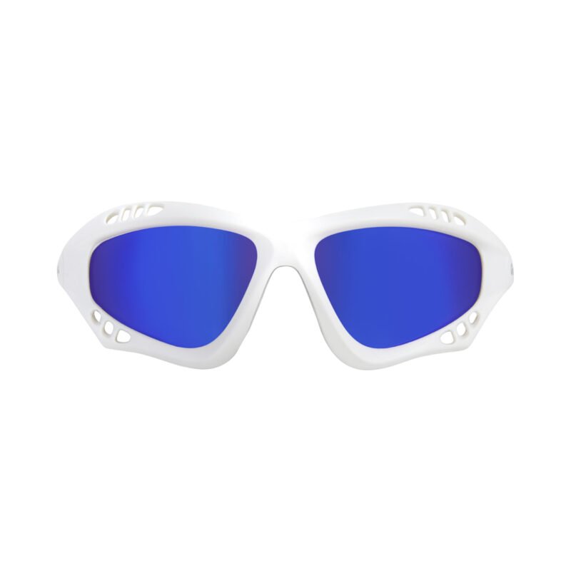 Glogglz® Finz Polarised Sports Sunglasses – White | UV400 Protection, Anti-Fog & Secure Fit