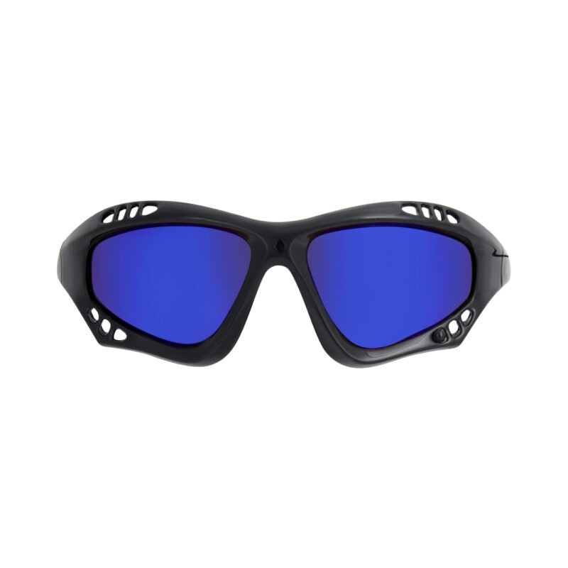 Glogglz® Finz Polarised Sports Sunglasses – Black | UV400 Protection, Anti-Fog & Secure Fit