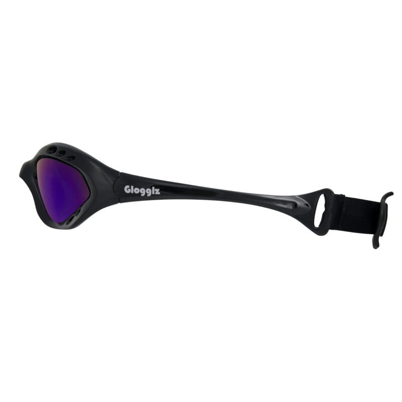 Glogglz® Finz Polarised Sports Sunglasses – Black | UV400 Protection, Anti-Fog & Secure Fit