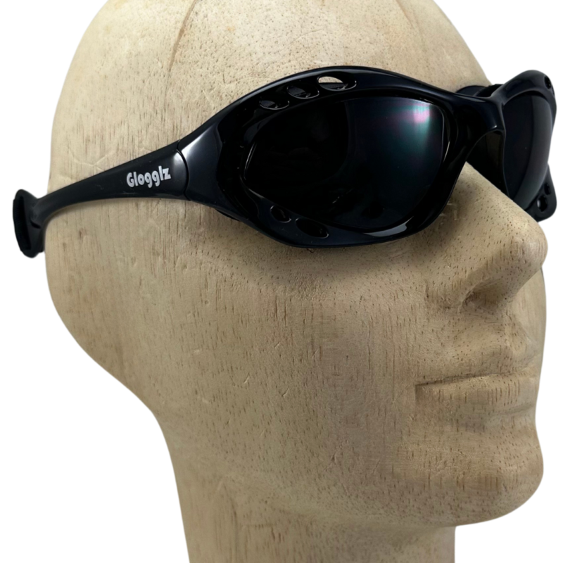 Glogglz® Cudaz Swim Goggles – Black | UV400 Protection, Anti-Fog & Adjustable Strap