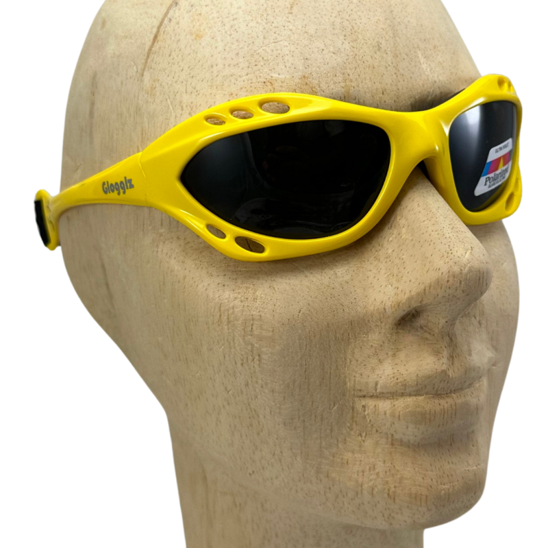 Glogglz® Rayz Polarised Sports Sunglasses – Yellow | UV400 Protection, Anti-Fog & Secure Fit